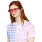 Stella McCartney Pink Oversized Flat Top Sunglasses