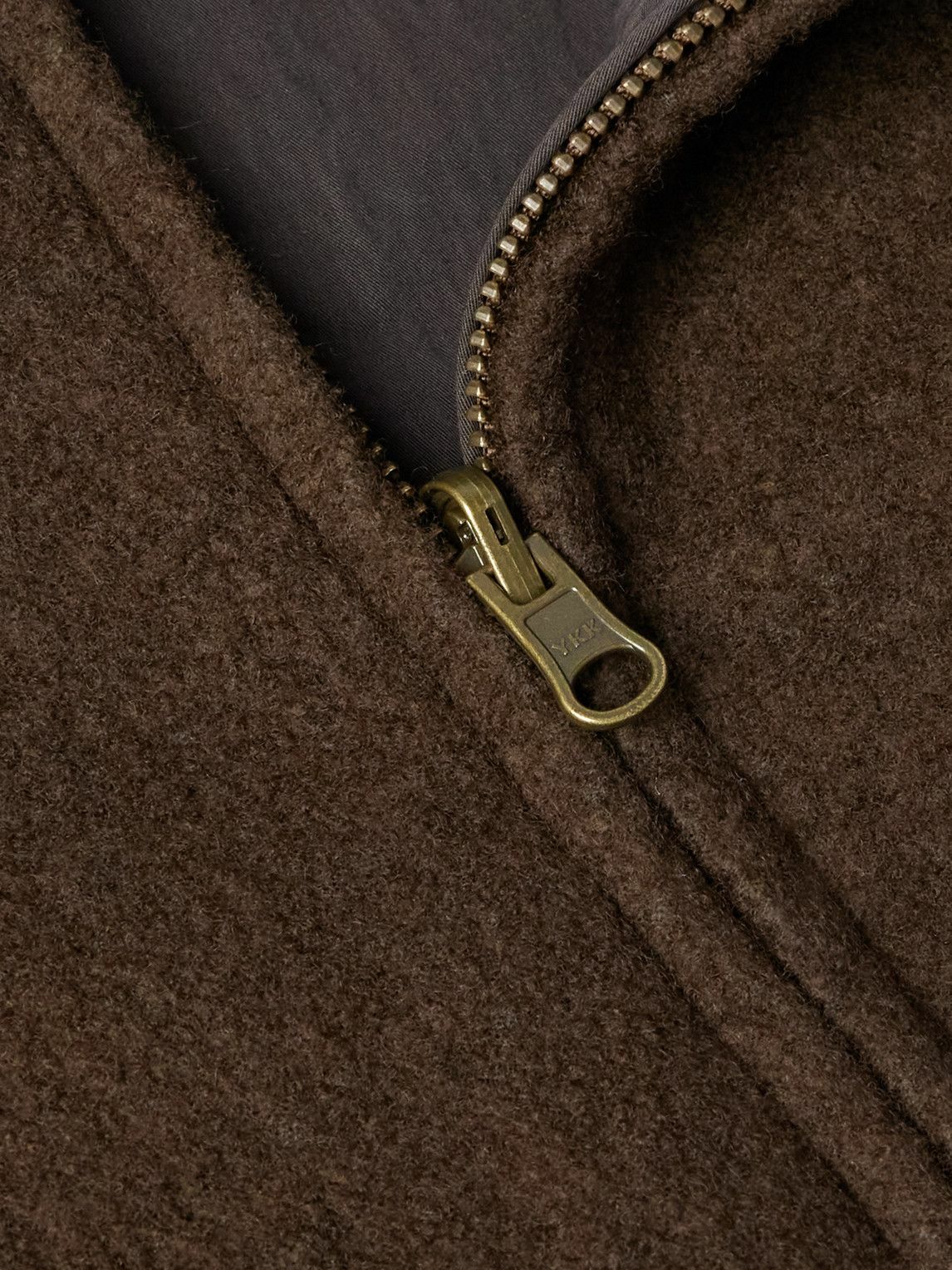 Small Talk - Reversible Fleece and Crinkled-Gabardine Bomber Jacket - Brown