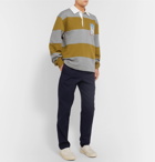 Acne Studios - Oversized Striped Loopback Cotton-Jersey Rugby Shirt - Saffron