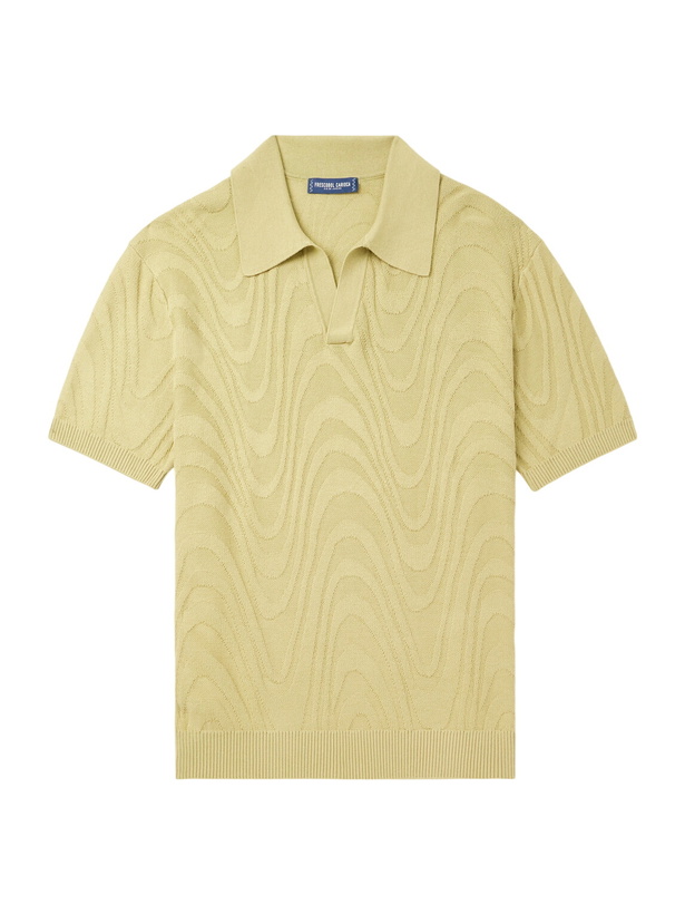 Photo: Frescobol Carioca - Rino Cotton and Silk-Blend Polo Shirt - Green