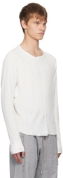 NVRFRGT White Asymmetric Long Sleeve T-Shirt