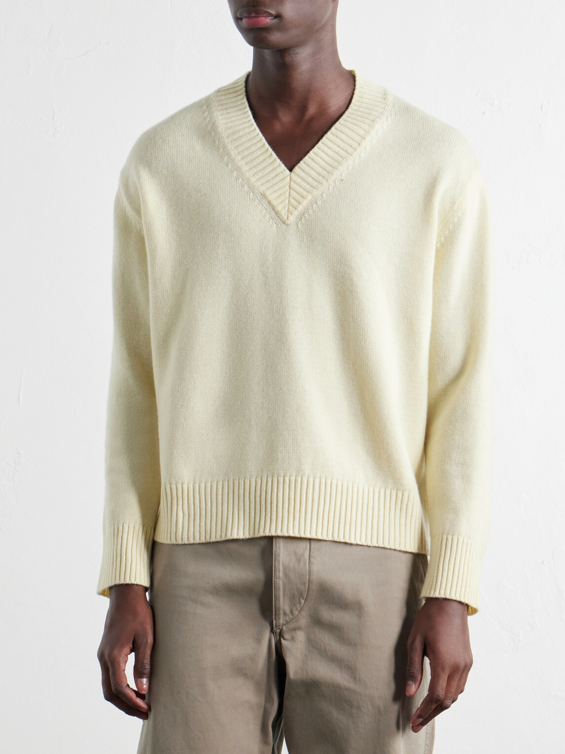 SECOND / LAYER - Vexed Wool and Cashmere-Blend Sweater - Yellow