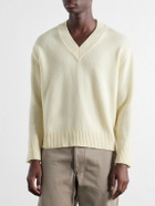 SECOND / LAYER - Vexed Wool and Cashmere-Blend Sweater - Yellow