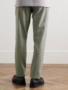 Mr P. - Phillip Straight-Leg Checked Cotton and Wool-Blend Trousers - Gray
