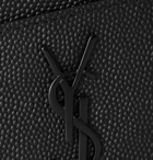 SAINT LAURENT - Pebble-Grain Leather Cardholder - Black