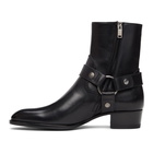 Saint Laurent Black Wyatt Harness Boots