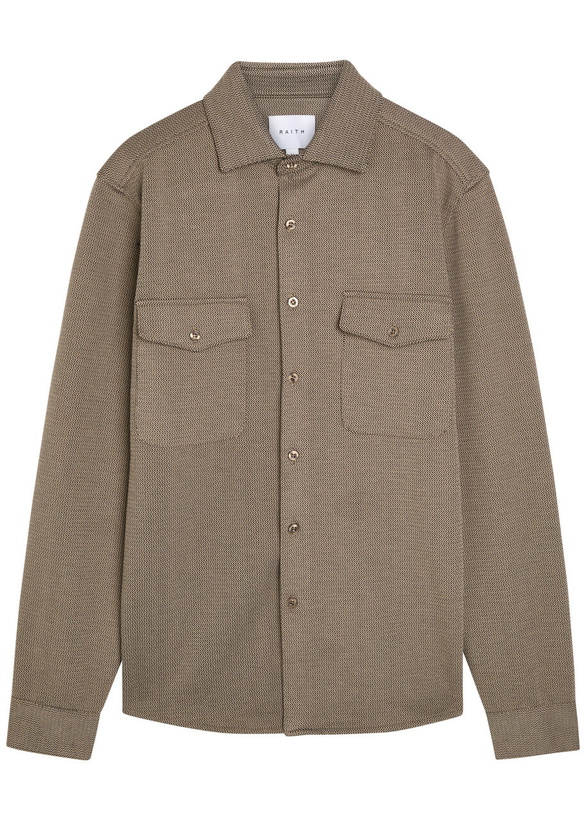 Photo: Raith Joseph Zigzag-jacquard Woven Overshirt Light Brown