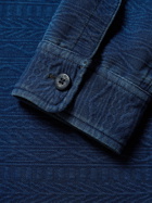 RRL - Theo Cotton-Blend Jacquard Overshirt - Blue