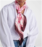 Gucci Floral silk twill scarf