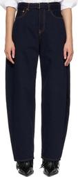 sacai Navy Belted Jeans