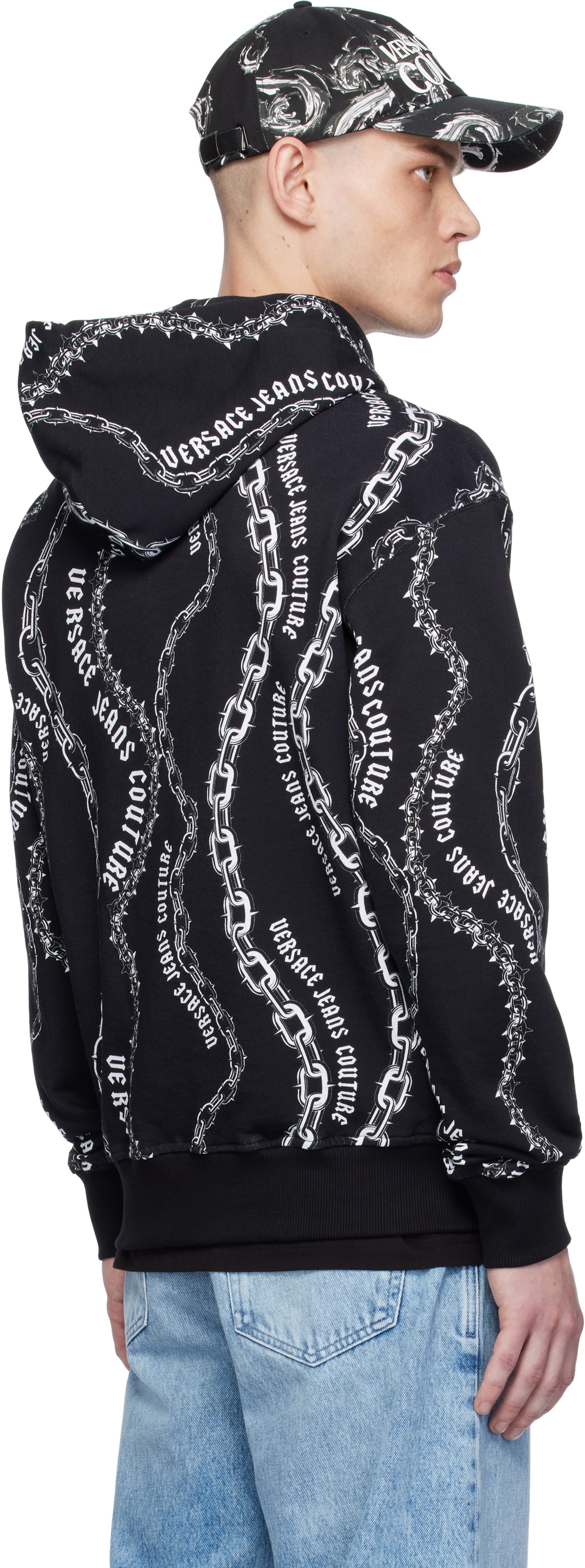 Versace Jeans Couture Black Chain Couture Hoodie
