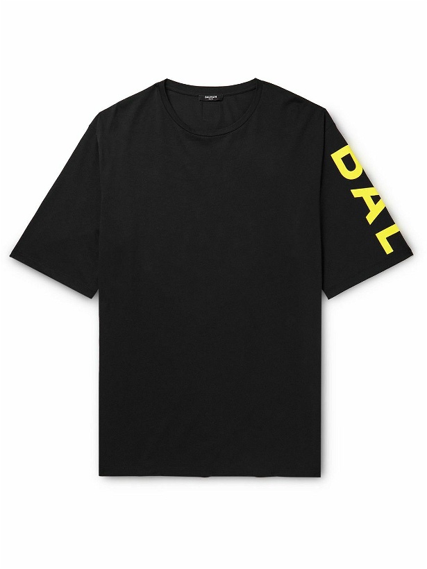 Photo: Balmain - Oversized Logo-Print Cotton-Jersey T-Shirt - Black