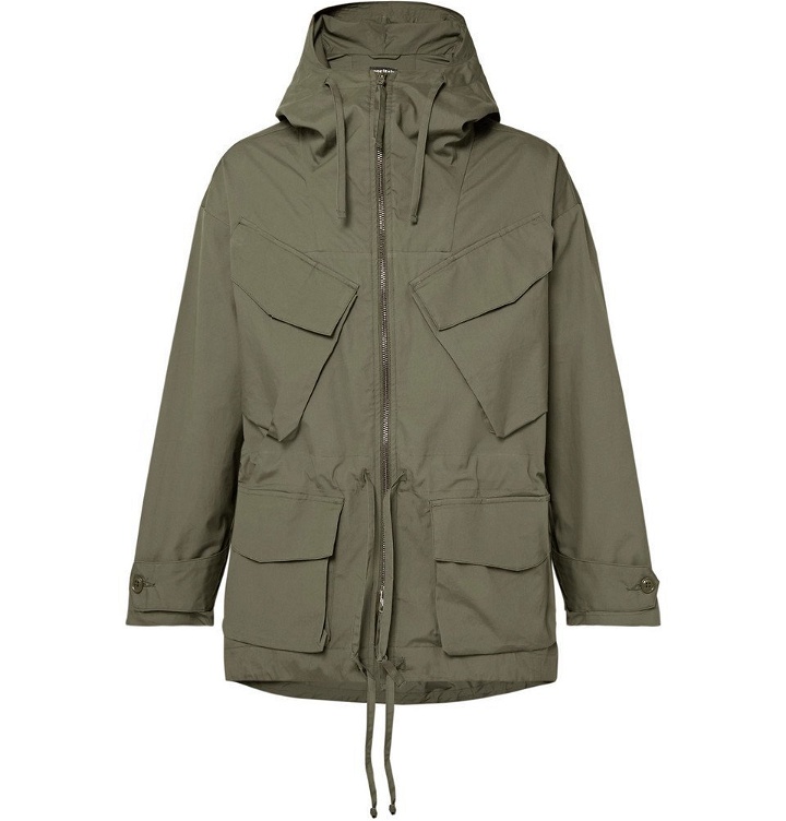 Photo: Monitaly - Expedition Water-Resistant Cotton-Poplin Hooded Field Jacket - Men - Army green