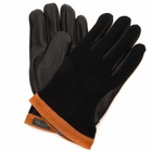 Hestra Men's Deerskin Wool Tricot Gloves in Black
