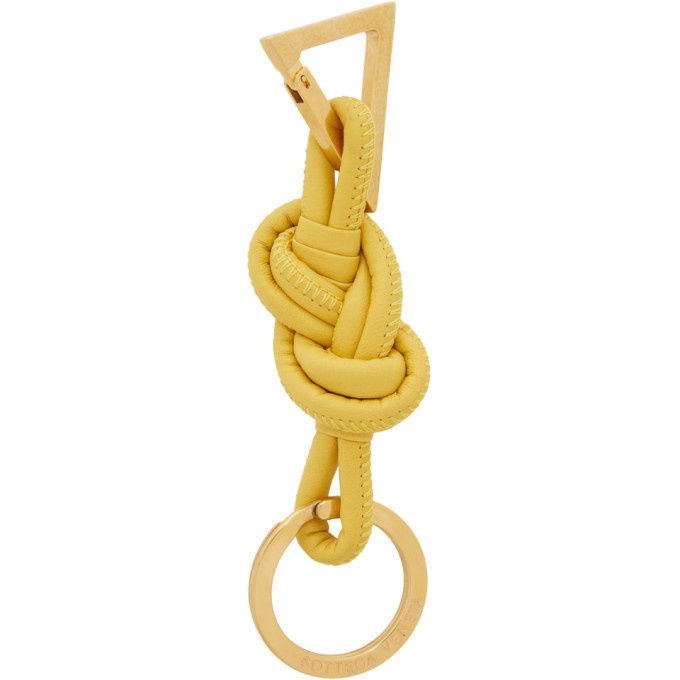 Photo: Bottega Veneta Yellow Knot Triangle Keychain