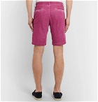 Massimo Alba - Slim-Fit Watercolour-Dyed Cotton-Corduroy Shorts - Pink