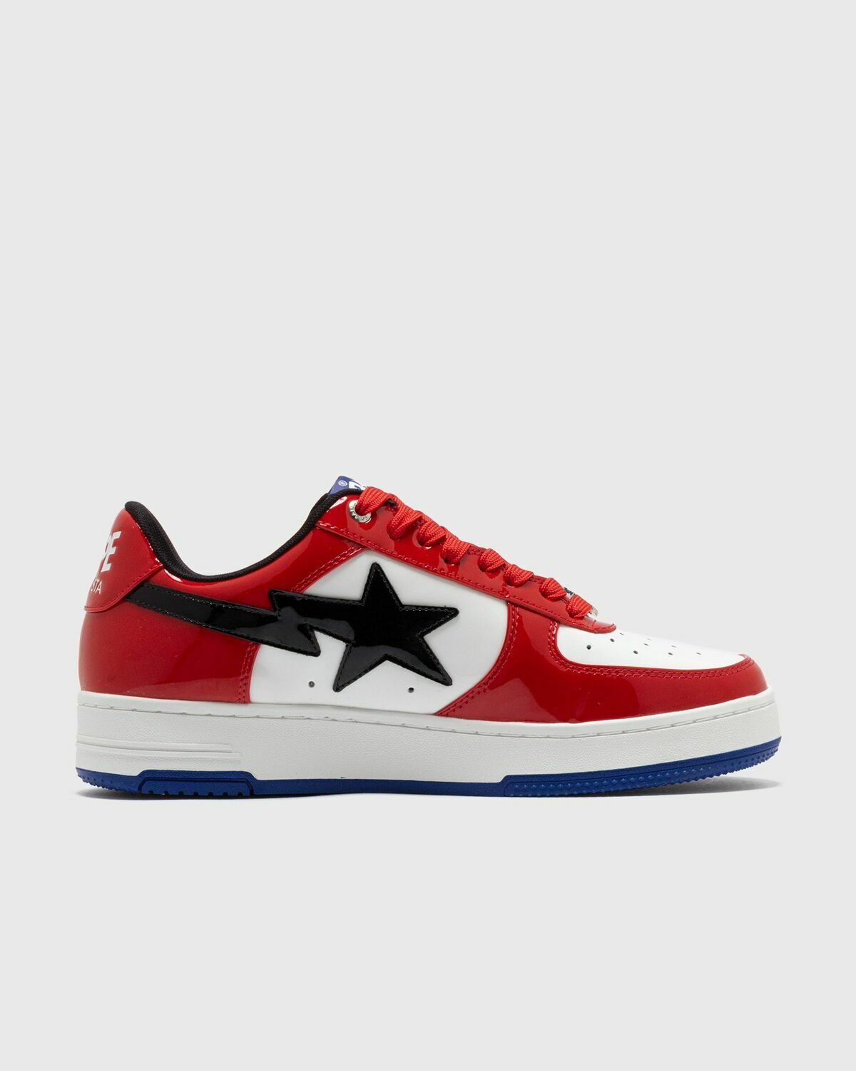 Men’s A Bathing Ape Sta Patent Leather White Red ( New) A Bathing Ape Men main image 2