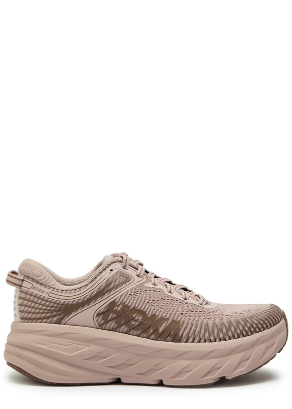 Photo: Hoka Bondi 7 Mesh-knit Sneakers Brown