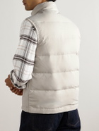 Eleventy - Quilted Tech Wool-Blend Down Gilet - Gray