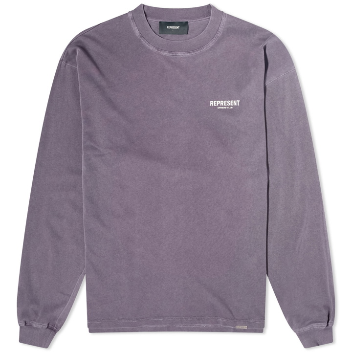 Photo: Represent Men's Owners Club Long Sleeve T-Shirt in Violet