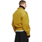 Landlord Yellow Corduroy Bomber Jacket