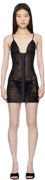 Poster Girl Black Doll Zebra Print Minidress