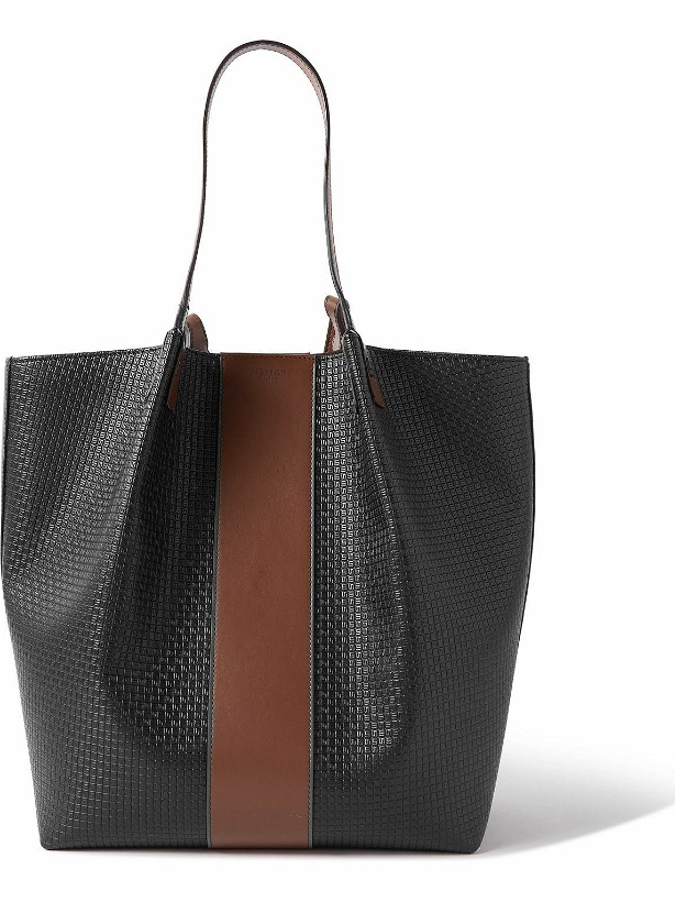 Photo: Serapian - Leather-Trimmed Stepan Coated-Canvas Tote Bag