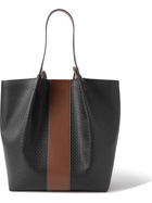 Serapian - Leather-Trimmed Stepan Coated-Canvas Tote Bag