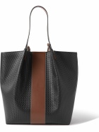 Serapian - Leather-Trimmed Stepan Coated-Canvas Tote Bag