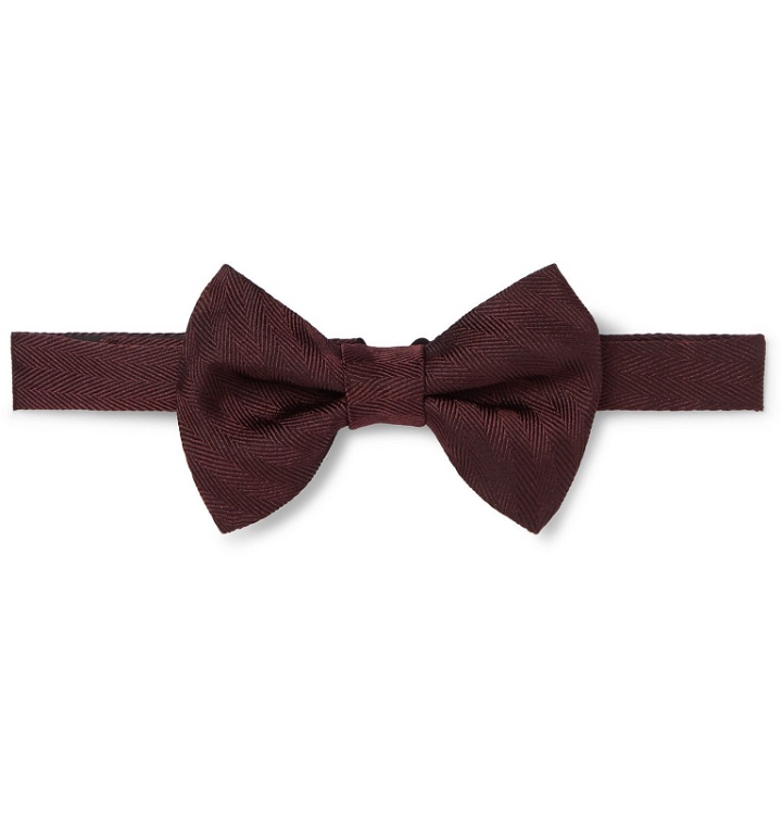 Photo: Dunhill - 7cm Striped Wool and Mulberry Silk-Blend Tie - Burgundy