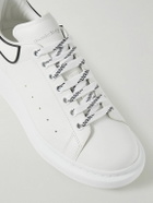 McQueen - Exaggerated-Sole Leather Sneakers - White