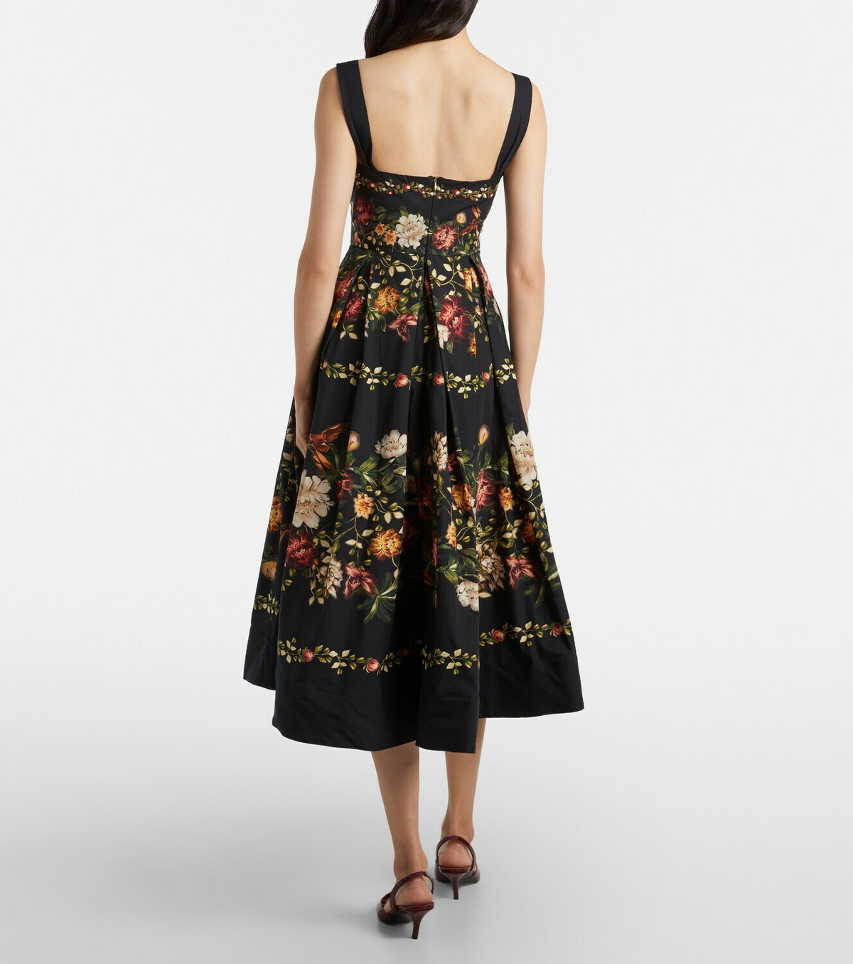 Agua by Agua Bendita Alcaparra floral cotton midi dress