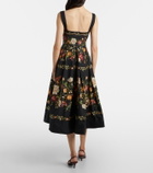 Agua by Agua Bendita Alcaparra floral cotton midi dress