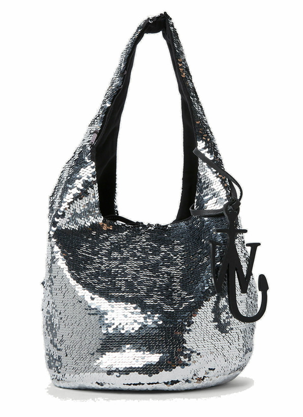 Photo: Sequin Mini Shopper Bag in Silver