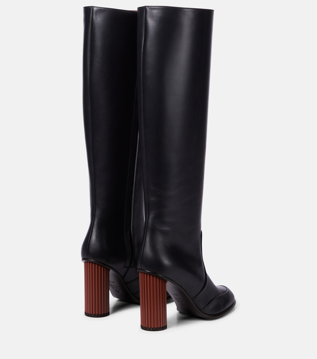 Loro Piana - Column leather knee-high boots Loro Piana