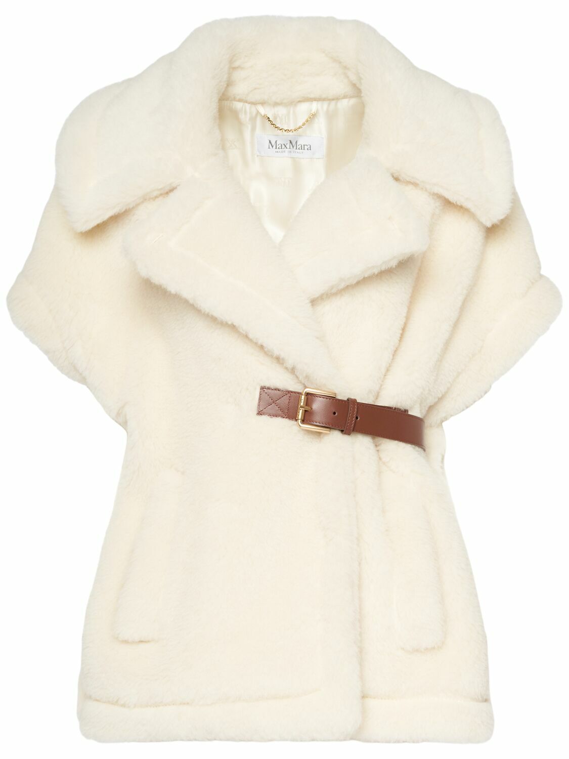 【Max Mara】 ケープ TEDDY NEW ABAVO Teddy fabric cape, camel | 