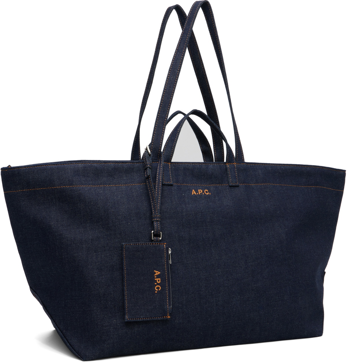 A.P.C. Blue Drummer Toile Tote