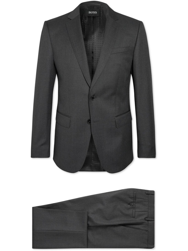 Photo: Hugo Boss - H-Huge 214 Slim-Fit Virgin Wool Suit - Black