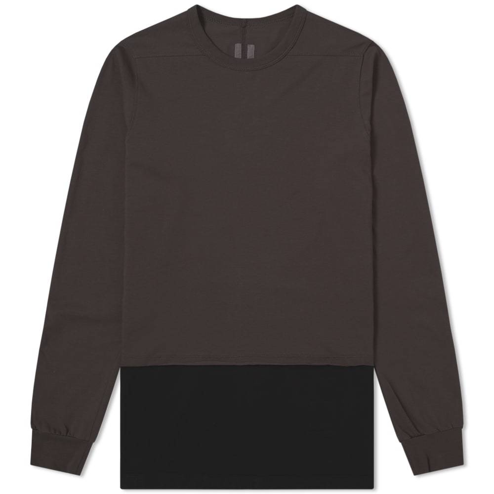 Rick Owens DRKSHDW Long Sleeve Combo Tee Dark Dust & Black Rick