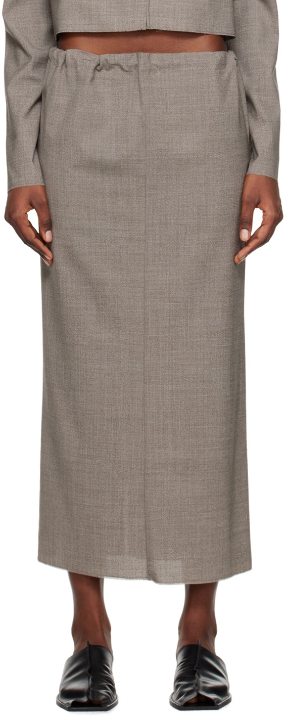 Photo: Gabriela Coll Garments Gray No.209 Maxi Skirt