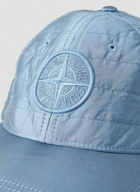 Compass Patch Quilted Baseball Cap in Blue