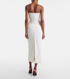 Magda Butrym Lace-trimmed silk corset dress