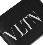 VALENTINO - Valentino Garavani Logo-Print Leather Cardholder - Black