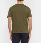 Officine Generale - Garment-Dyed Cotton-Jersey T-Shirt - Men - Green