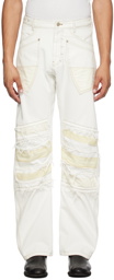 CARNET-ARCHIVE White Human Shell Jeans