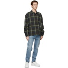 John Elliott Green Check Hemi Oversized Shirt