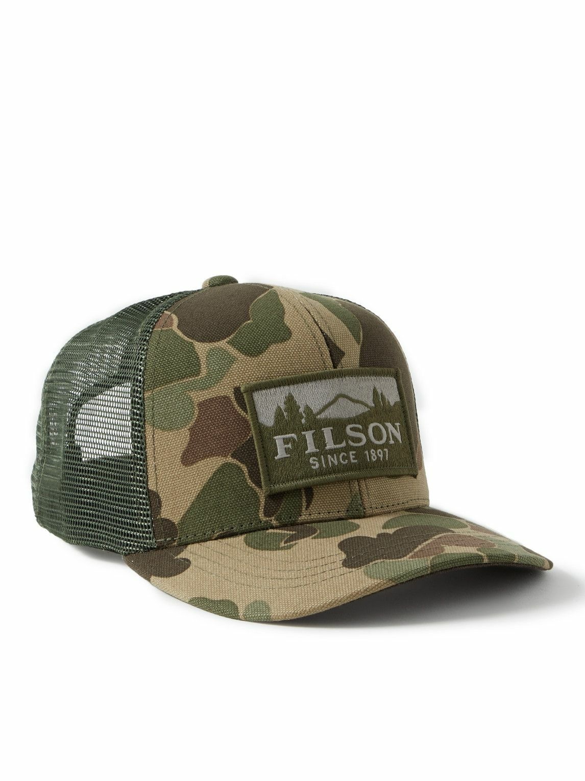 Filson - Logger Camouflage-Print Cotton-Canvas and Mesh Trucker Hat Filson