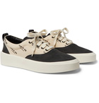 Fear of God - 101 Logo-Print Canvas and Nubuck Sneakers - Black