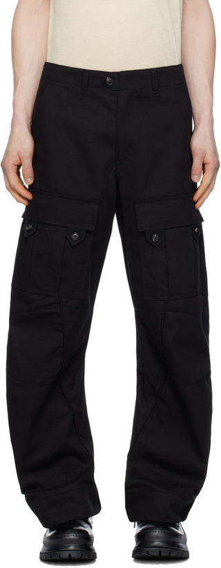 Photo: JiyongKim Gray Curved Wrap Trousers