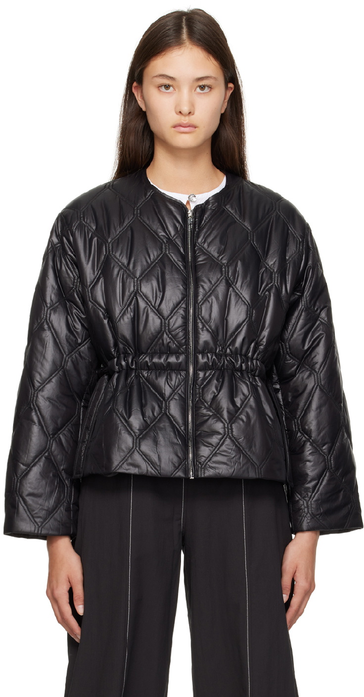 GANNI Black Quilted Jacket GANNI